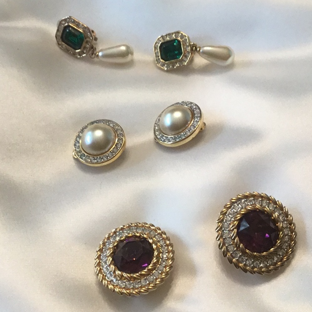 Set Vintage Swarovski "S.A.L."  Original Earrings